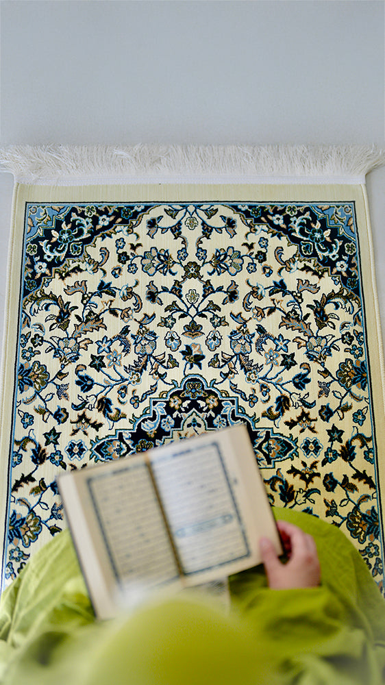 سجادة الروضة الشريفة -اوف وايت كحلي